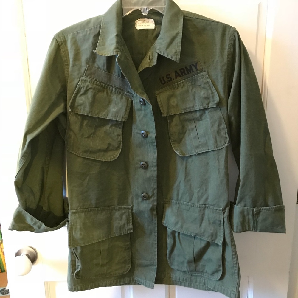 Vintage ARMY Green Poplin Jacket